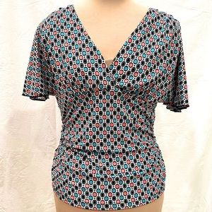 Candie's, Polka-Dot V-Neck Top, Large NWT